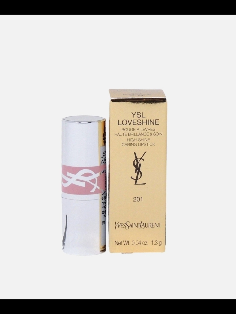 YSL YVES SAINT LAURENT LOVESHINE 201 ROSEWOOD BLUSH .04oz  MINI LIPSTICK
